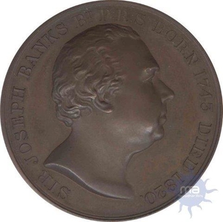 1820.bronze Medal, obv. bust of Banks with inscription "Sir Joseph Banks Bt. P.R.S. Born 1743 Died 1820", rev. plain centre for recipients details surrounded by " The Royal Horticultural Society of London. EF