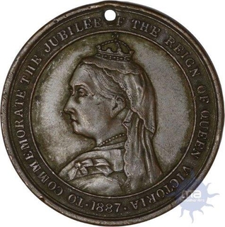 Bronze Medal, Queen Victoria, 1887, commemorate to celebrate the Golden Jubilee of Queen Victoria. 