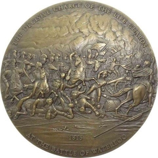 Bronze Medal Great Britain of 1815, British Life Guards Battle of Waterloo