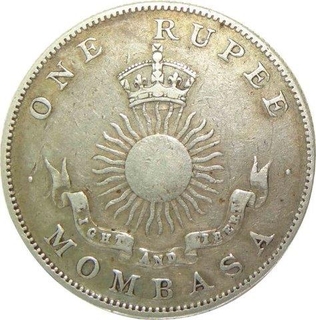 Mombasa (British East Africa Company), 1888, Silver Rupee, About very Fine .