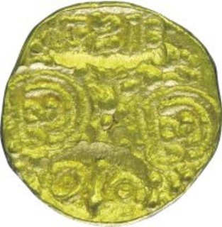 Punch Marked Gold Coin of Chalukya Dynasty.