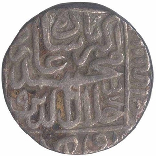 Silver Rupee of Akbar of Agra Mint.