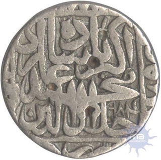 Silver Rupee of Muhammad Akbar of  Agra Mint.