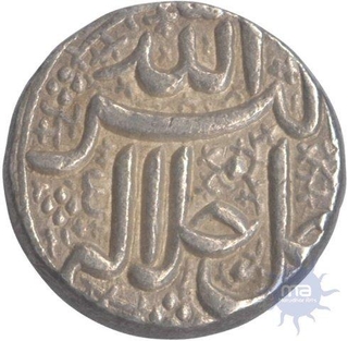 Silver Rupee of Akbar of Saimur Mint.