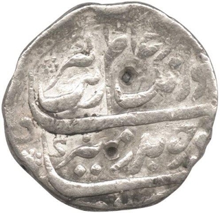 Silver Rupee of Aurangzeb Alamgir of Gulkanda Mint.