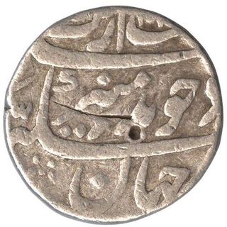  Silver Rupee of Aurangzeb Alamgir of Surat Mint.