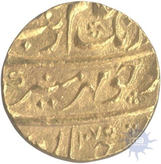 Gold Mohur of Aurangazeb Alamgir of Khambayat Mint.