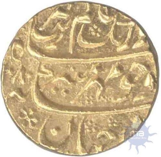 Gold Mohur of Aurangzeb of Surat Mint.