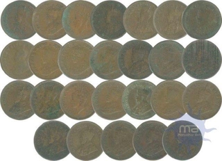 Bronze One Twelfth Anna Coins of King George V.