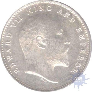 Silver Two Annas Coin of King Edward VII of Calcutta Mint of 1905.