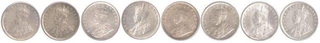 Silver Quarter Rupee Coins of King George V.