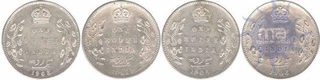 Silver One Rupee Coins  of King Edward VII.