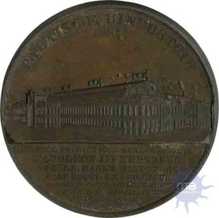 Bronze Medal of Palace of Industry of 1855.