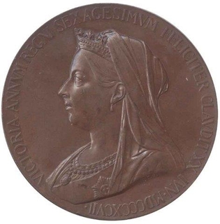 Copper Medal of Queen Victoria Great Britain.