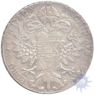 Silver Thaler Restrike Trade Coin of Maria Theresa of Austria of 1780.