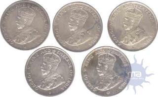 Silver Fifty Cents of  King George V of Straits Settlements.