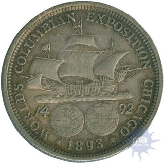 Silver Half Dollar Coin  of Worlds Columbian Exposition of 1893.