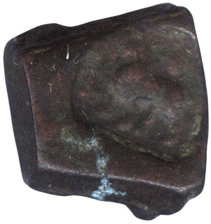 Copper Karshapana Coin of Pushkalavati of Taxila Region.