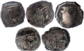 Silver Drachma Coins of Kumaragupta I of Gupta Dynasty.