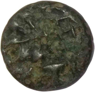 Copper Coin of Satakarni I of Satavahana Dynasty.