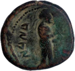 Copper Coin of  Kaniska I of Kushan Empire.