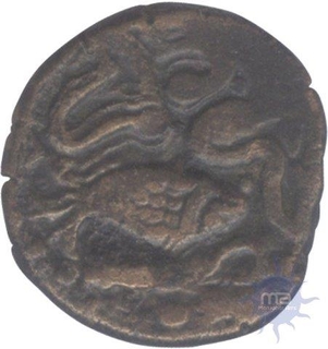 Copper unit Coin of Jatavarman Kulasekhara Pandya.