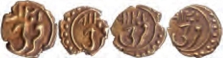 Gold Fanam Coins of Tipu Sultan of Mysore Kingdom.