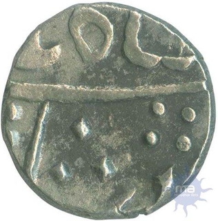 Silver Half Rupee Coin of Shah Alam II of Indore State.