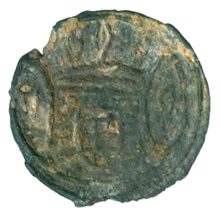 Copper Ten Bazarucos of  Damao of John V of Goa.