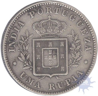 Silver Rupia Coin of Luis I of Indo Portuguese of Goa.