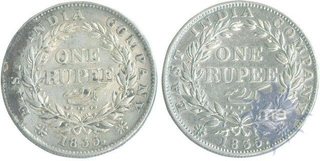 Silver Rupee Coins of King William IIII of 1835.