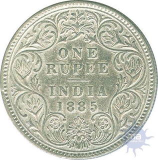 Silver Rupee Coin of Victoria Empress of 1885.