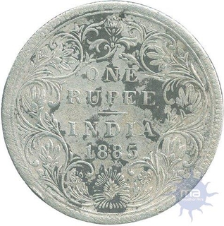 Silver Rupee Coin of Victoria Empress of 1885.