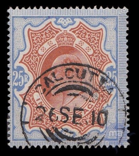 Twenty Five Rupees Stamp of  King Edward VII of 1909.