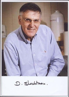 Autograph of Dan Shechtman of  Professor Of Material Science.