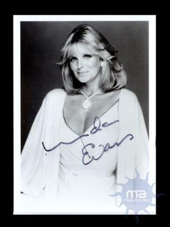 Autograph of Linda Evans of  American actress.