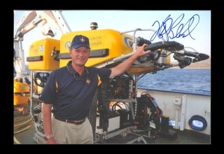 Autograph of Robert Duane Ballard of Former United States Navy Officer and A Professor of Oceanography at the University of Rhode Island.