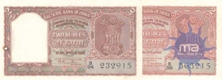 Two Rupees Bank Notes Complete Set of Signature varieties of Thirty Six notes.