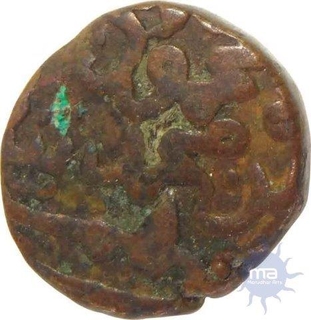 Copper Two Third Gani Coin of Mahmud Shah of Bahamani Sultanate.