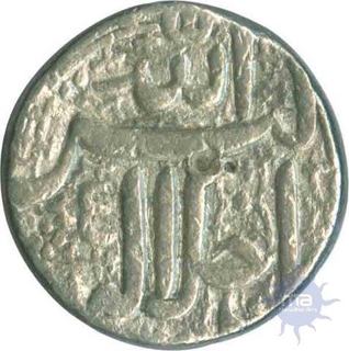 Silver Rupee Coin of Jalal ud din Muhammad Akbar of Ahmadabad Mint.