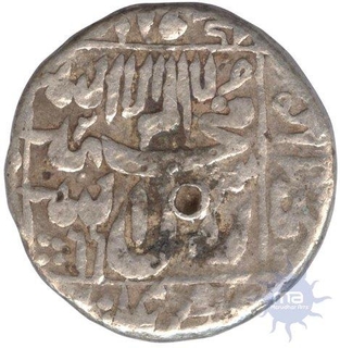 Silver Rupee Coin of Shahjahan of Daulatabad Mint.