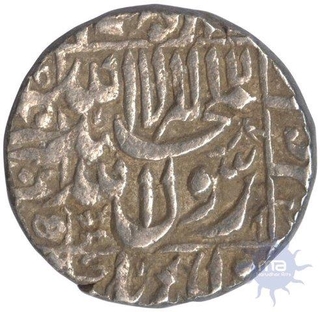 Silver Rupee Coin of  Muhammad Shah Jahan of Surat Mint.