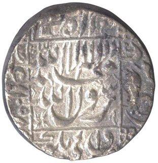 Silver Rupee Coin of Shahjahan of Surat Mint.