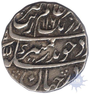 Silver Rupee Coin of Aurangzeb Alamgir of Ajmer Mint.