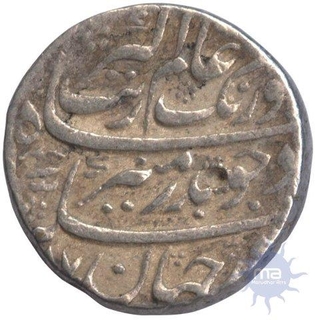 Silver Rupee Coin of Aurangzeb Alamgir of Burhanpur Mint.