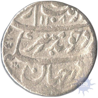 Silver Rupee Coin of Aurangzeb Alamgir of Haiderabad Mint.