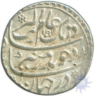 Silver Rupee Coin of Aurangzeb Alamgir of Surat Mint.