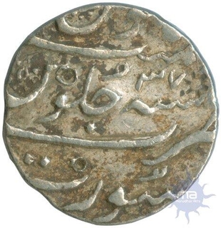 Silver Rupee Coin of Aurangzeb Alamgir of Surat Mint.