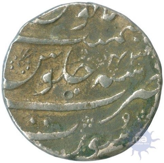 Silver Rupee Coin of Aurangzeb Alamgir of Surat Mint.