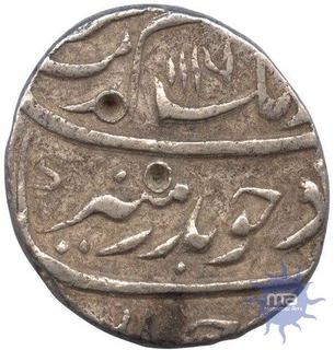 Silver Rupee Coin of Aurangzeb Alamgir of Surat Mint.